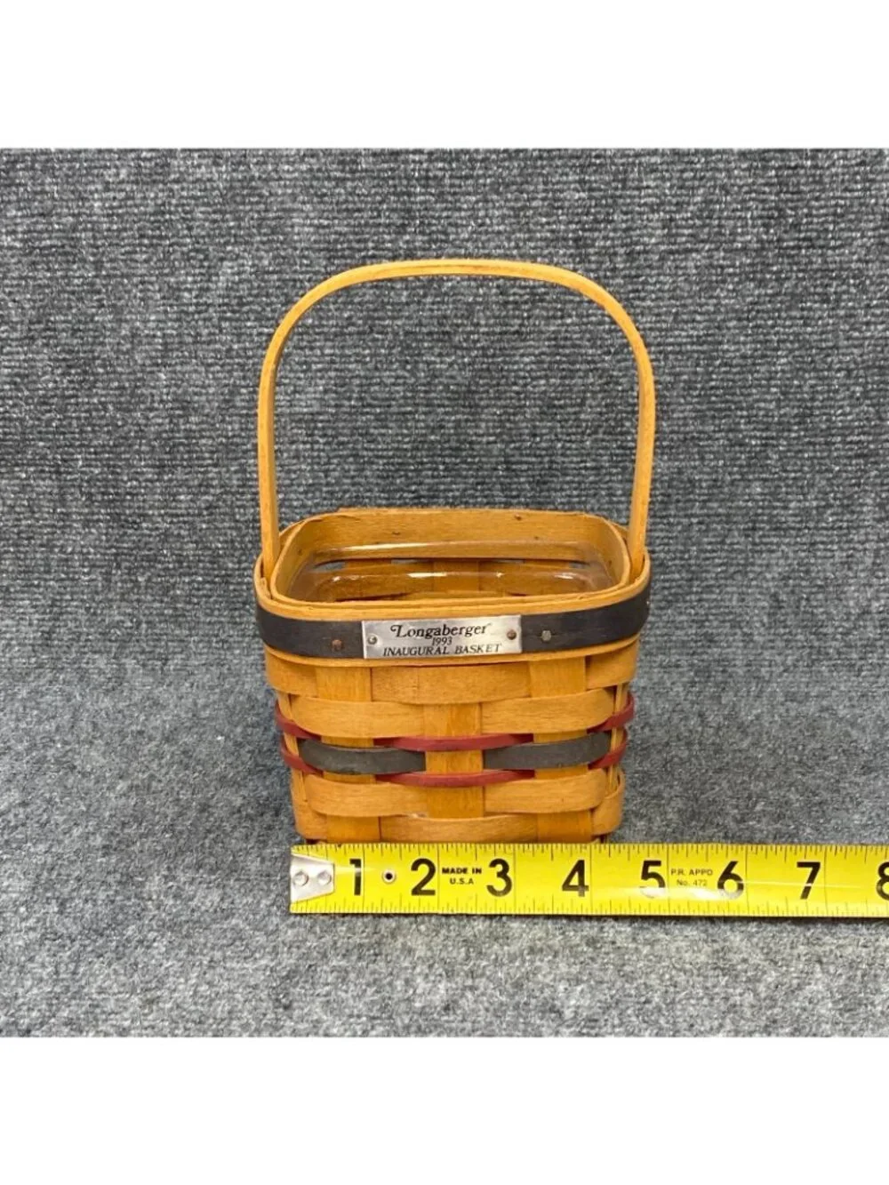 Longaberger 1993 Inaugural Basket Signed w/ Star Liner + Protector Unused